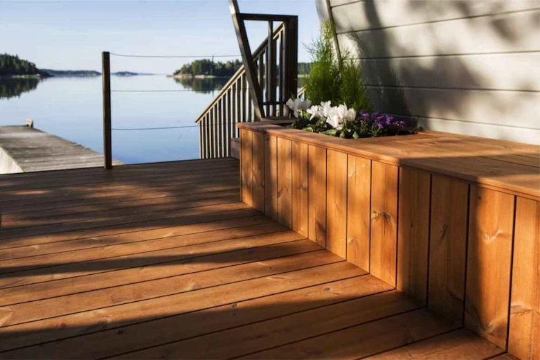 a picture of thermo wood panel
