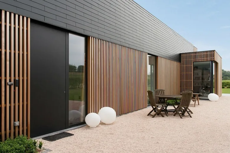 a picture of thermo wood panel