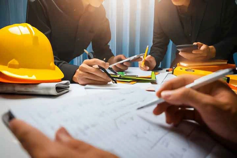 a picture of construction scheduling