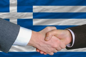 a picture of business in Greece