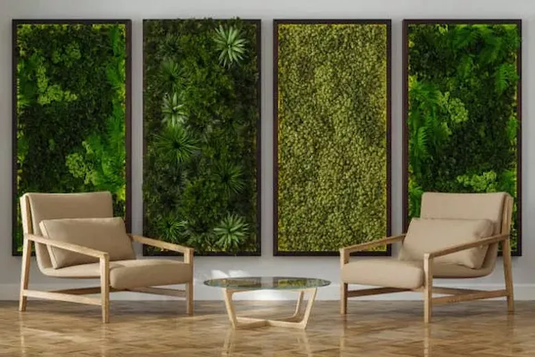 a picture of green wall